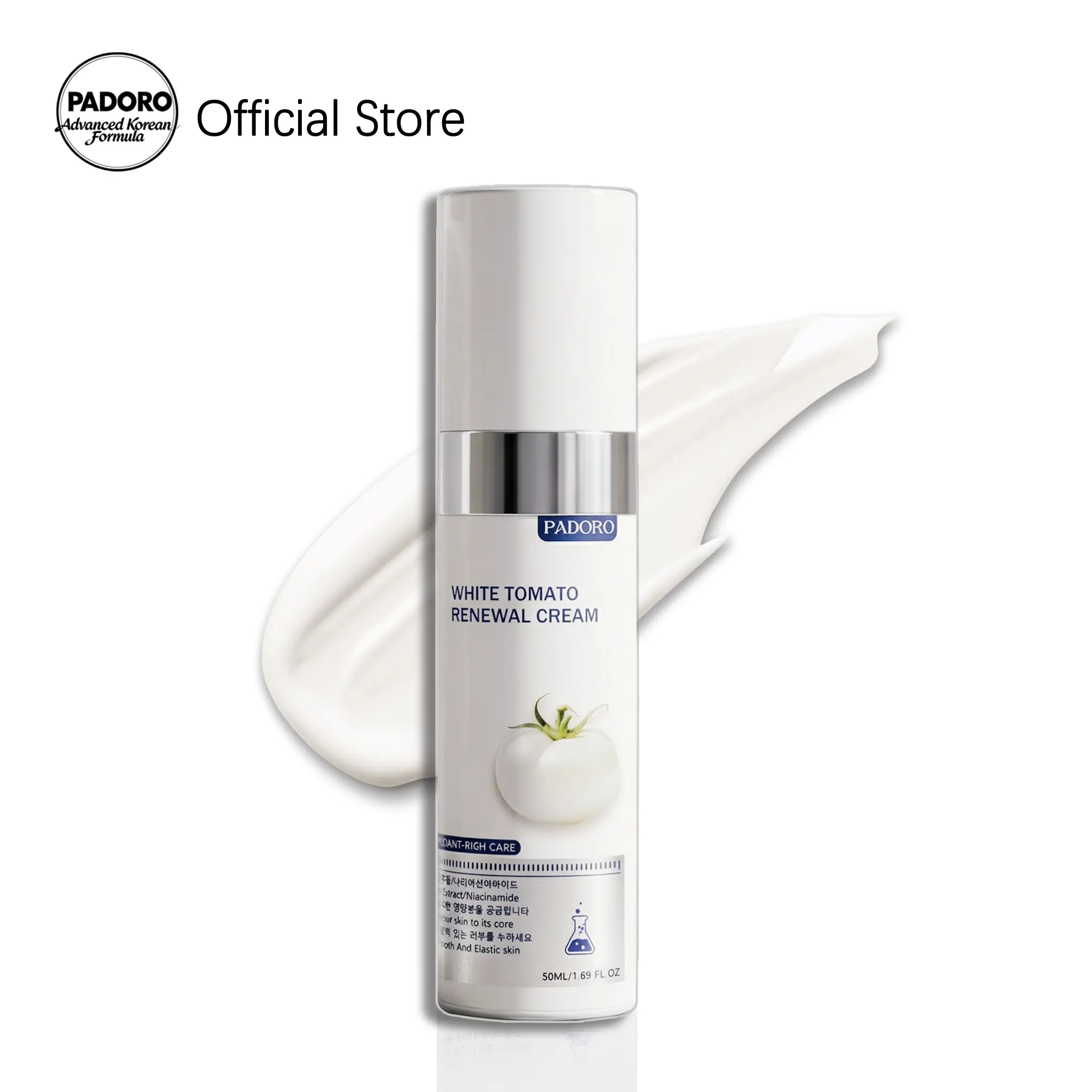 Padoro White tomato cream/Anti Wrinkle Moisturizer(50mL) / Collagen, Niacinamide, Centella Asiatica, Hyaluronic Acid/Wrinkles, Skincare Hydrating Daily Moisturizer Moisture Hydrate