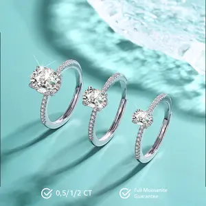 Angel Eye Moissanite Ring S925 0.5/1.0/2.0 CT - Oval Cut - Lore Jewelry