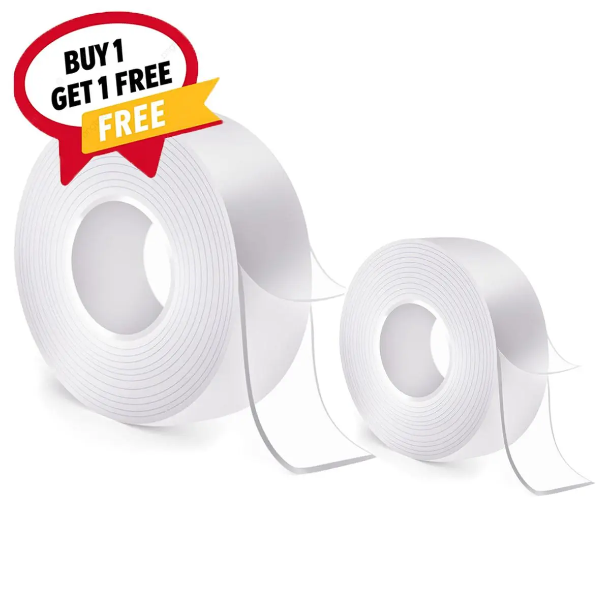 Buy 1 Get 1 FreeDouble Sided Tape Heavy Duty(9.85FT), Nano Double Sided Adhesive Tape, Clear Mounting Tape Picture Hanging Adhesive Strips.