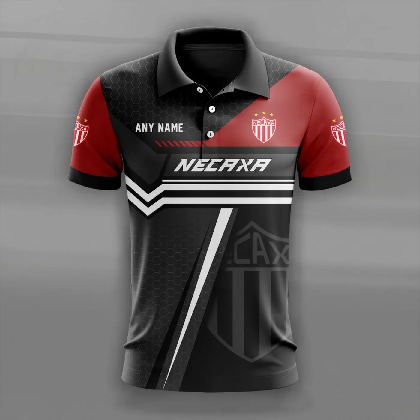 LIGA MX Club Necaxa Personalized Name Multi Color Polo ST2604