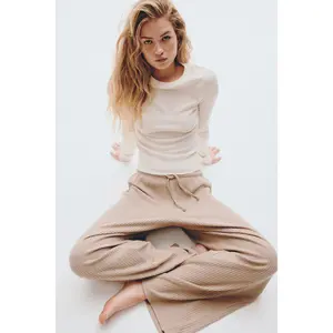 H&M Wide rib-knit trousers