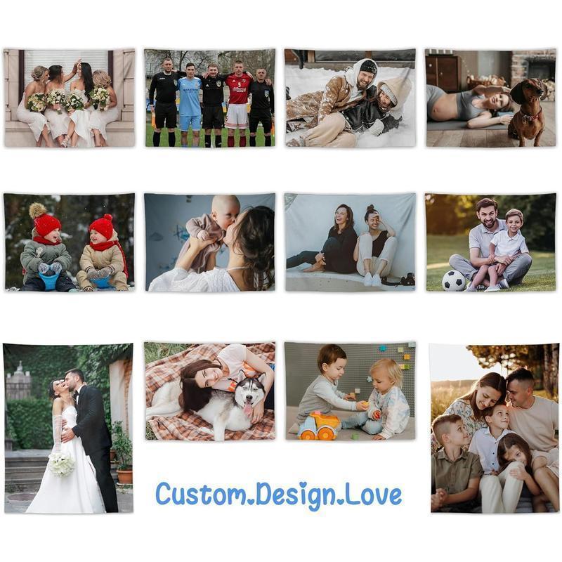 Flair Hub Custom Tapestry Upload Images Banners Personalized Wall Decor Customized Tapestry Flag Poster Banner for Bedroom/Wedding/Birthday Party/Gift Cotton Decorative Decoration Light Linen Print Design Home Goods wall decor Weed-Inspired