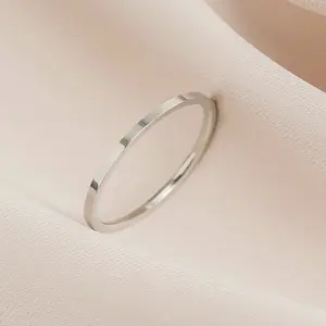 1pcs Titanium band ladies Simple Plain Joint Day Qualities Valentine's Exquisite Wrist Narrow School Band Fashion band Jewelry band Accessory Finger All-Match metal Chic Ornament Stylish