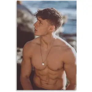 A Set of Two  Canvas Posters Featuring Attractive Shirtless Men by , Designed for Aesthetic Wall Enhancement in Various Rooms Including Bedrooms, Living Spaces, and Kitchens.