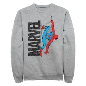 Men's Marvel Spider-Man Fuzzy Logo Web Sweatshirt