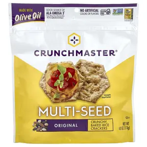 Crunchmaster Multi-Seed, Crunchy Baked Rice Crackers, Original, 4 oz (113 g)
