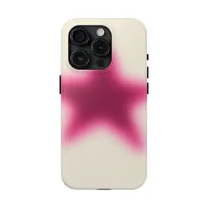 ELIXRE Starry Pink Blurred iPhone Case - Aesthetic Protective Case for iPhone 16 Pro Max & iPhone XS, Cute and Tough Design