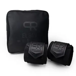 Larry Wheels Heavy Duty Premium Elbow Wraps - Improve Performance, Stability, Injury Prevention, Blood Flow