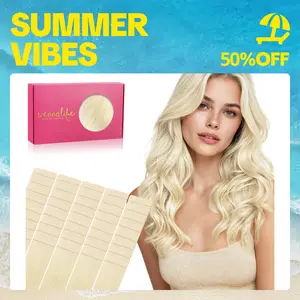 WENNALIFE 100g Tape in Hair Extensions Human Hair 40pcs 14-26 inch Platinum Blonde Hair Extensions Straight Tape in Extensions Remy Human Hair #Summervibes