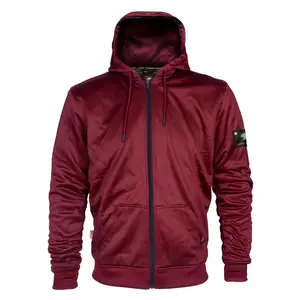 SALE Red Maroon Solid Ultra Protective Hoodie with Pads