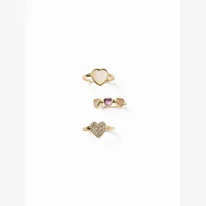Cider 3PCS HEART RING SET