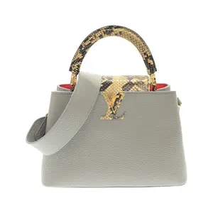 Pre-owned Louis Vuitton Calfskin Shoulder Bags Capucines BB Python Bag