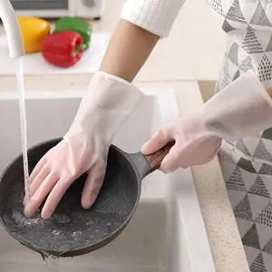Silicone Dishwashing Gloves Reusable Waterproof Scrubber Cleaning Gloves for Kitchen Dish Washing Household Cleaning Tools