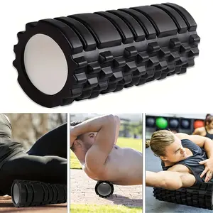 Eva Foam Roller for Muscle Massage, Ideal for Self Massage, Hollow Muscle Roller for Yoga and Sports, Trigger Point Grid