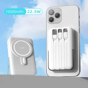 10000mAh Magnetic Wireless Charger Power Bank 22.5W Compact & Portable with Digital Display - No Cable Needed for Smartphones & Android Devices, Perfect Christmas Gift