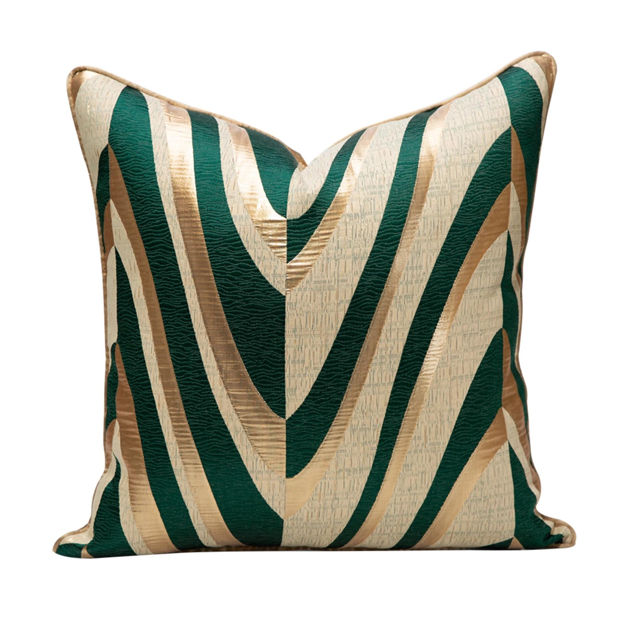 Contemporary Geometric Polyester Pillow Cover - Abstract Nordic Stripes, Stripe Patterns Cushion Case for Sofa