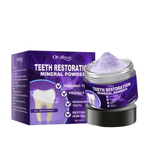 Purple Teeth Restoration Mineral Powder|   Deep Clean & Whitening Tooth Powder, Strengthen Teeth & Gums, Enamel Repair Dental Care Powder for Daily Oral Hygiene, 50g