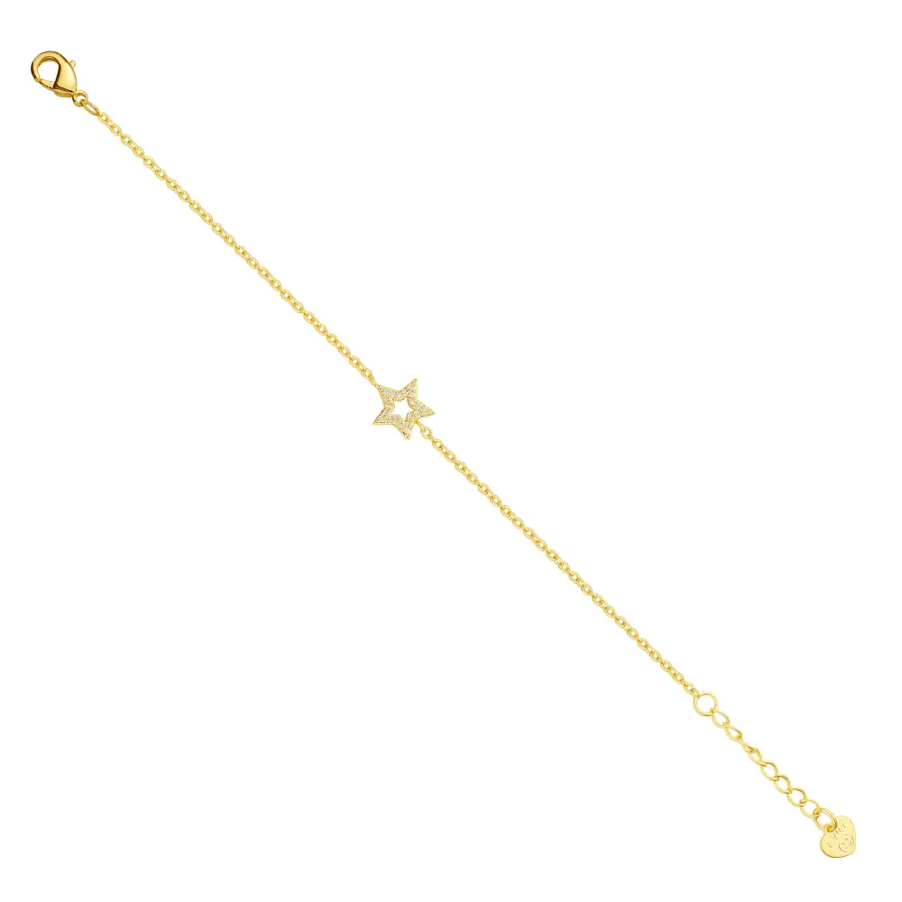 EVRY JEWELS Gold or Silver Plated Women's Hypoallergenic Stardust Bracelet