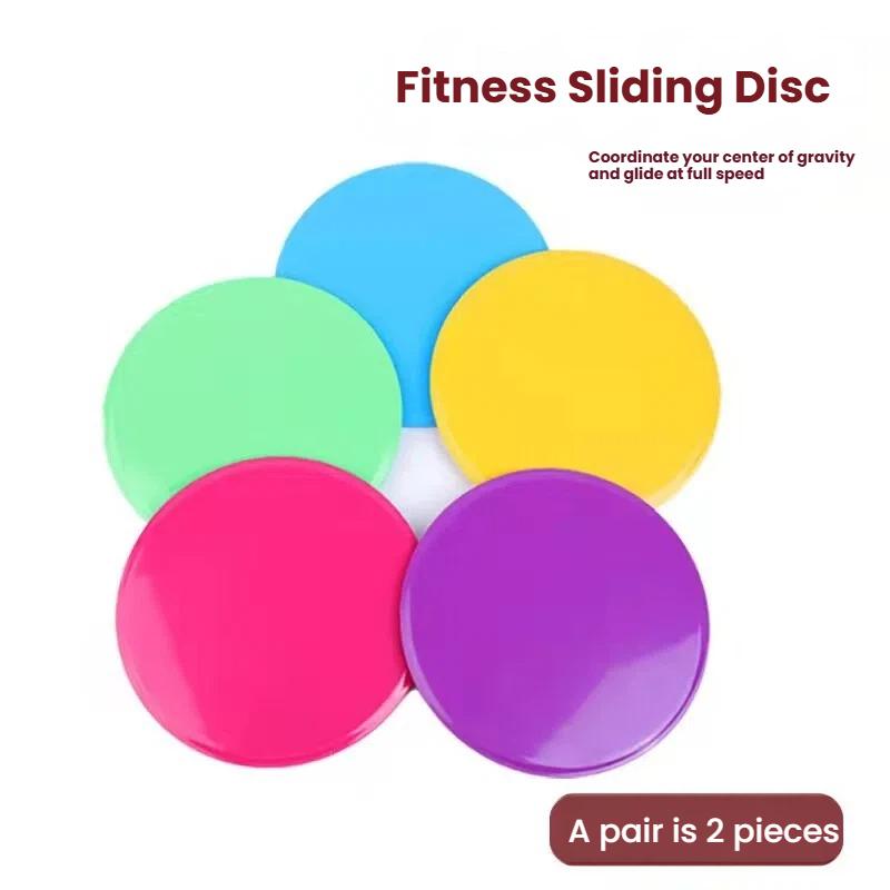 Fitness Gliding Discs Core Sliders, Dual Sided Sliding Disc Accessories For Yoga Pilates Sports Training, Multi Color Optional 1 Set (2 Pcs)