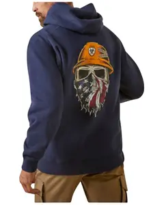 Ariat Men's Rebar Workman Born For This Full Zip Hooded Sweatshirt - 10046400