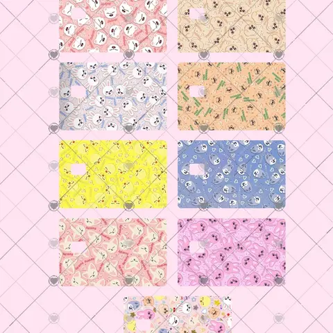 5-Star Animal Friends Card Skin | K-Pop Inspired Debit & Credit Card Cover | Pre-Cut Chip Window