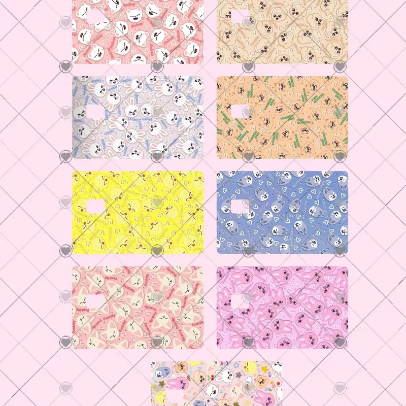 5-Star Animal Friends Card Skin | K-Pop Inspired Debit & Credit Card Cover | Pre-Cut Chip Window
