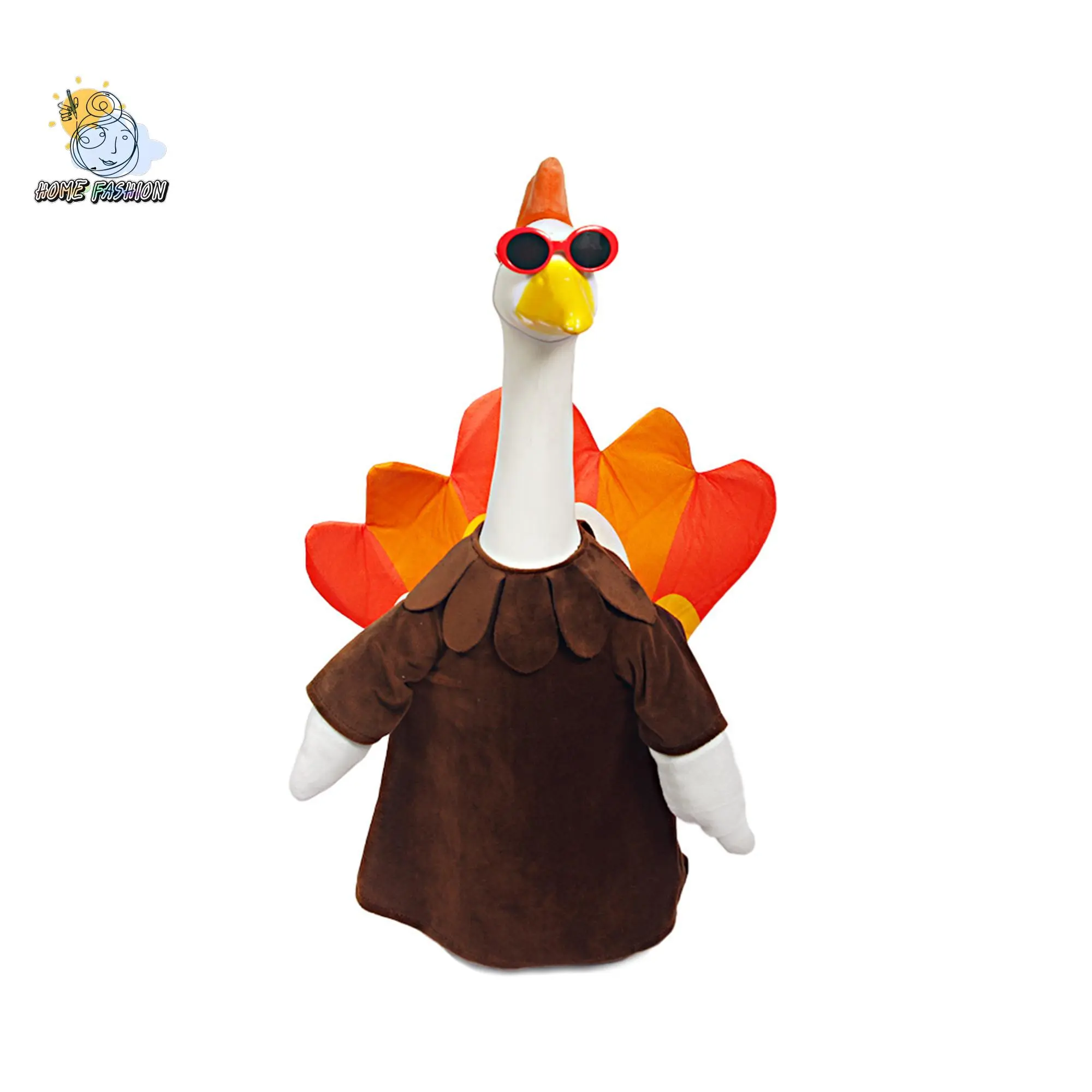 Thanksgiving Day Goose Outfits Lawn Goose Turkey Costume Hat Glasses Porch Goose Clothes Party Garden Yard Home Holiday