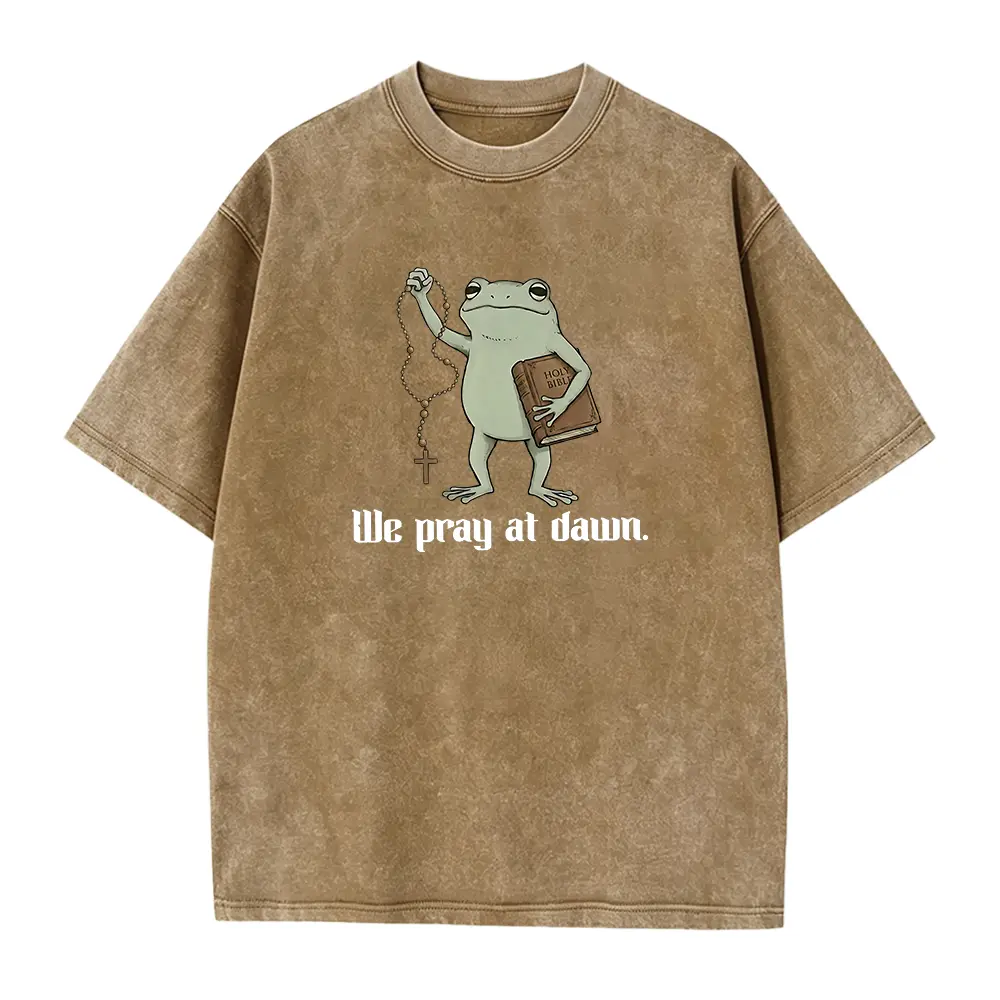 Washed T-shirt-Coffee