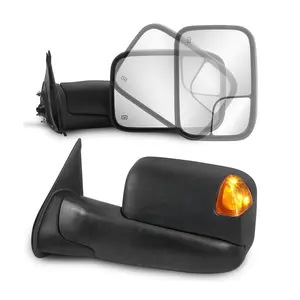 Black Power Heated Tow Mirrors For 2005-2015 Toyota Tacoma Side View Towing Mirror w/ Turn Signal Automotive Truck Vehicle Replacement