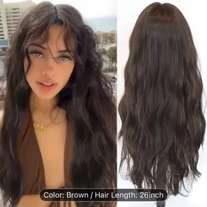 Camilla Wig Brown Color 26 Inch Hair Length Stylish Look as Shown