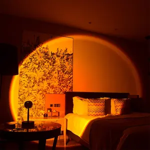 Sunset Projection Atmosphere Lamp, Multi-Color LED Night Light, USB Powered, Relaxing Bedroom Decor, Party Birthday Gift