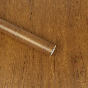 Wood Grain Contact Paper, Self Adhesive Removable Vinyl Film, Easy Application for Furniture & Kitchen Cabinets