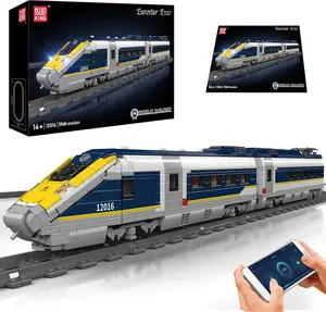 Mould King Eurostar E320 12016 Technik Electric Locomotive 1948 Parts Remote Controlled Passenger Train Building Block Model Railways Train Series Clamp Block Construction Device