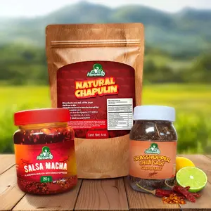 ElMexicanito: CHAPULIN COMBO: 1 Natural Chapuline Ajo Con Chile De Arbol, 1 Salsa Macha Con Chapulin, 1 Sal De Chapulin