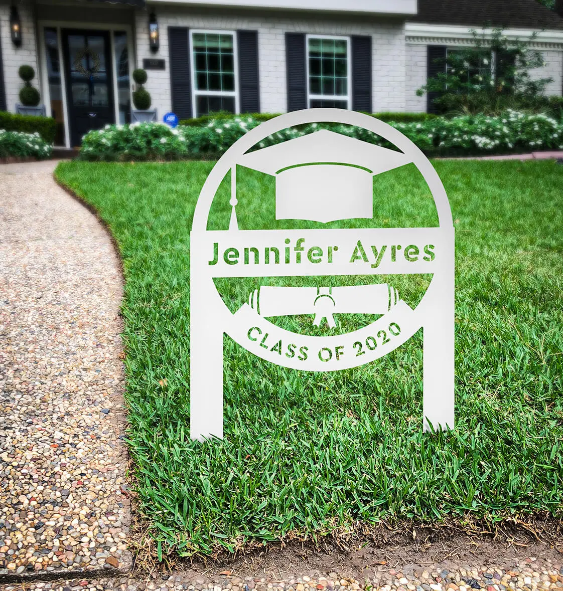Graduation Monogram Yard Sign