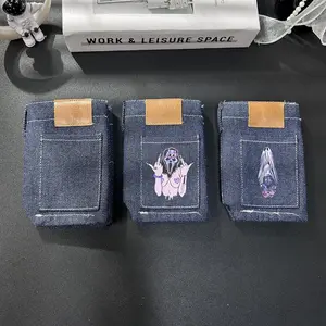 Mini Denim Pocket Jallet Wallet Cute Foldable Jean Card & Cash Holder Portable Vintage Jean Pouch Gift Idea Christmas Gift