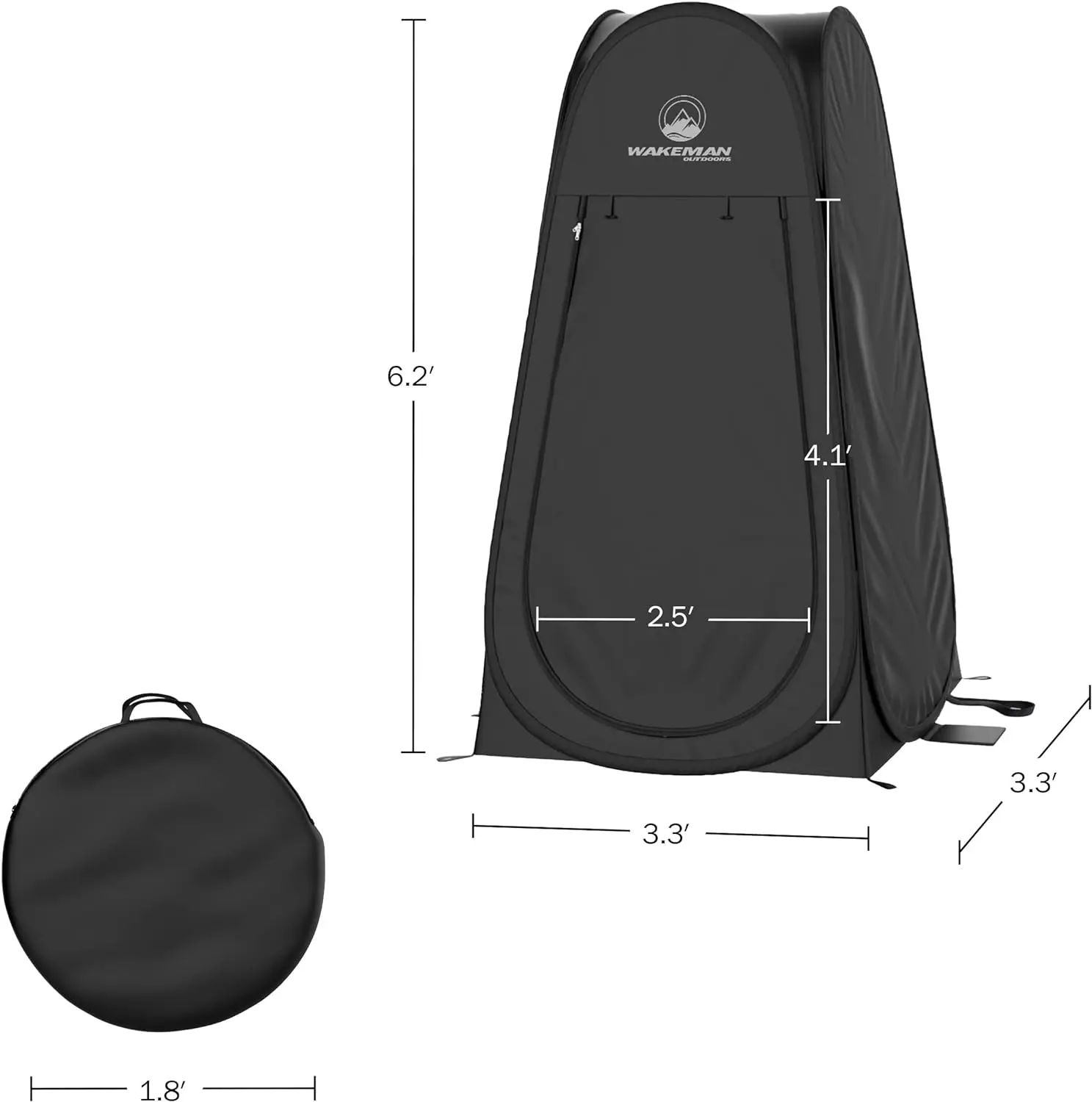 Wakeman Camping-Privacy-Shelters Wakeman Outdoors Portable Pop Up Privacy Tent