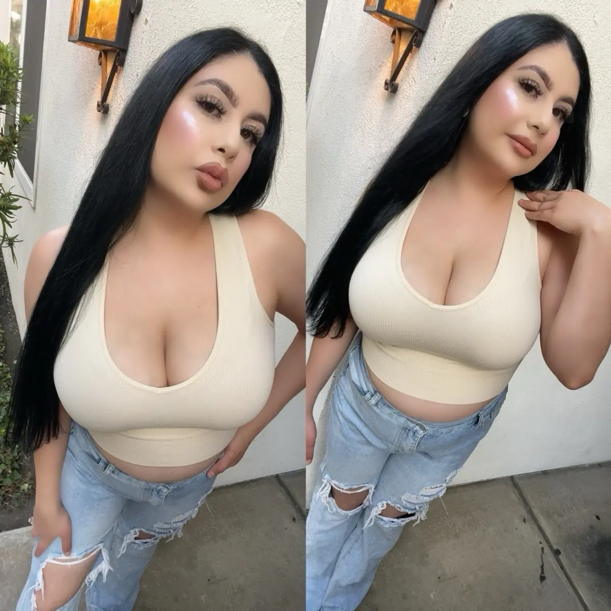 Cream Crop Top stretchy
