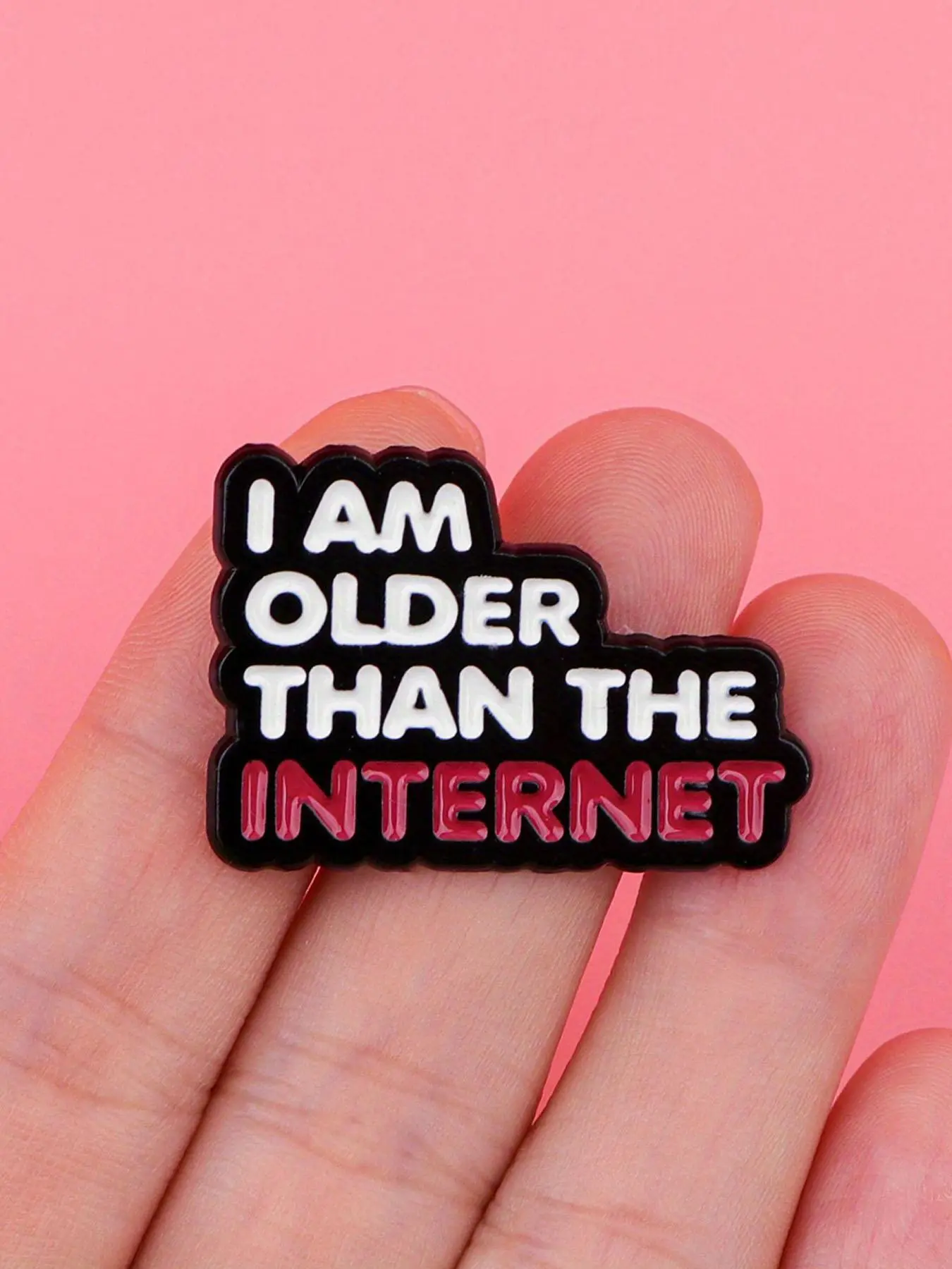 i am older than the internet enamel pin brooch, Lapel Pins, Brooch Clip, Durable Metal Pins, Emblem Badge Decoration, fashion accessory for women & men, suitable for customizing backpacks, briefcases, and clothing accessories