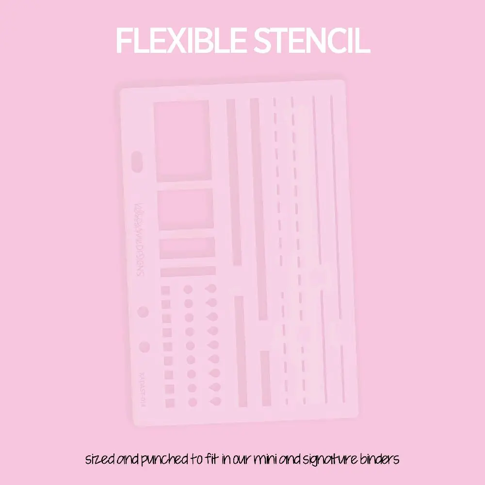 Flexible Stencil for Laurel Denise LD Standard (Large) Planner with Functional Shapes and Lines for Art & Planning