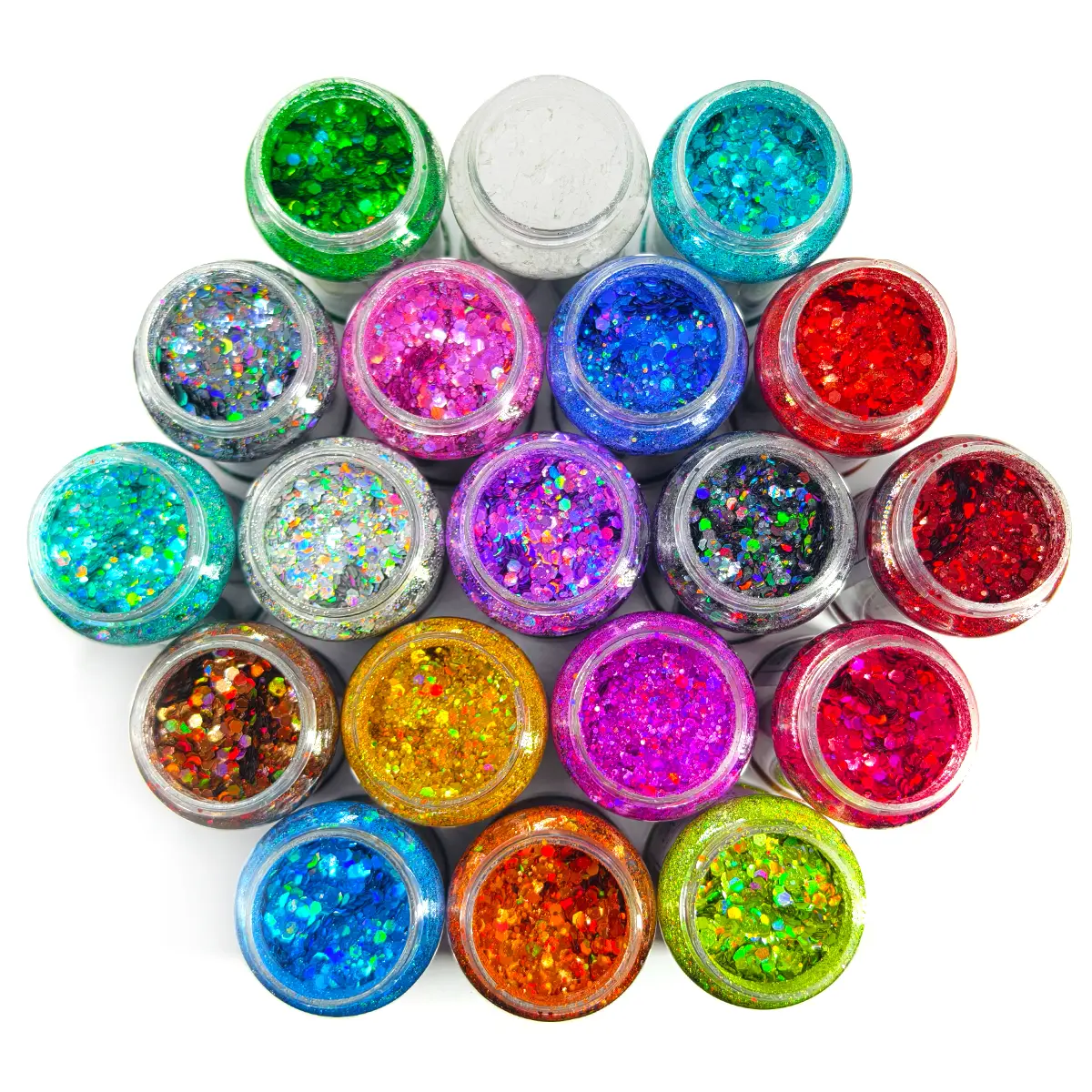 Holographic Chunky Eyeshadow Glitter 2oz 56g Cosmetic Glitter for Body Face Hair Nails Arts Crafts DIY Resin Tumblers Christmas Halloween Sequins Flakes