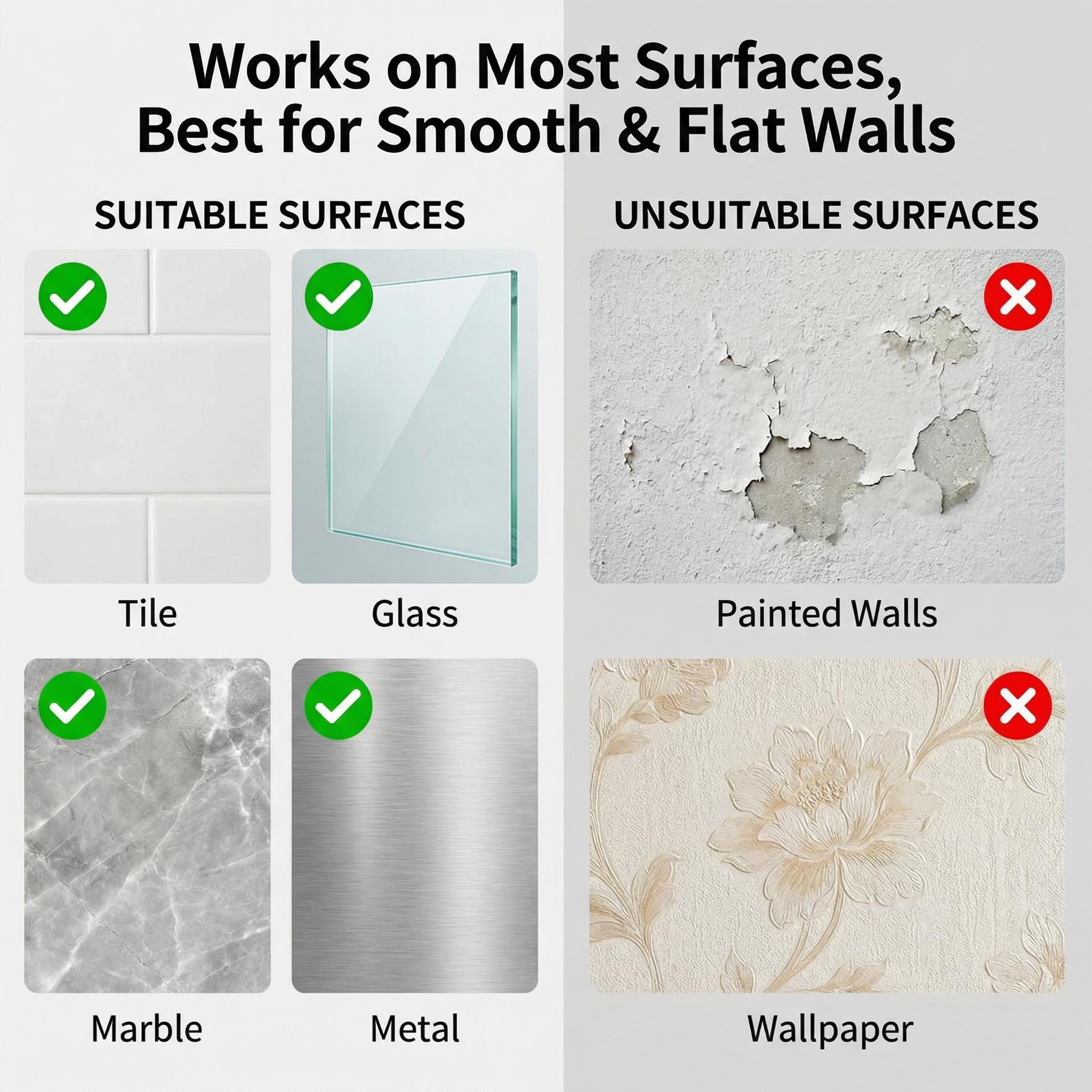 No-Drill Transparent Wall Hooks Heavy Duty 304 Stainless Steel Self Adhesive Hangers - Traceless, Removable for Kitchen, Bathroom, Bedroom - Easy Peel & Stick Installation, Max Load for Towels, Utensils, Bags