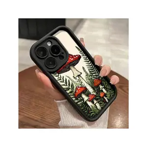 Protective Case For Iphone 16 Pro Max, 15 Plus, 14, 13, 12, 11, XS, XR Featuring A Forest Mushroom Design, Made Of Soft Silicone To Resist Scratches And Shocks, Perfect As A Gift For Women And Girls.