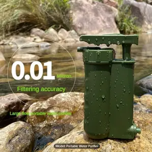 Portable Water Filter With 5-level Filter Layer, Filtering 0.01mm, Small Water Purifier For Outdoor Travel, Adventure, Camping