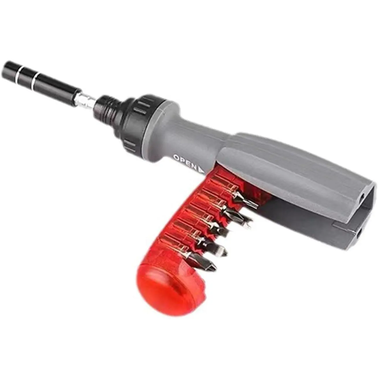 11-in-1 Pivoting Ratcheting Switchable Multifunctional Screwdriver Set, Adjustable Angled Hand Tool with Interchangeable Tool Head Bits, Compact Portable Multi-Screw Screwdriver Sets for Furniture Assembly, Electronic Repair