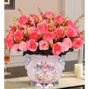 Decorative Artificial Flowers for Living Room, Dining Table Flowers, TV Cabinet Dried Flowers, Indoor Potted Plants, Faux Floral Arrangements, European Style Flower Arrangements Fruit Ornaments