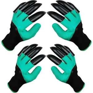 1/2 Pairs Garden Gloves, Garden Gloves with Claws, Claw Gardening Gloves for Digging, Planting, Weeding, Seeding-Waterproof for Men and Women