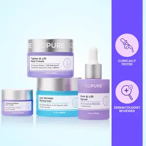 GOPURE Ultimate Firming Set - Firm & Lift Serum, Anti Wrinkle Moisturizer, and Under Eye Cream for Youthful Skin - Clinically Proven, Cruelty Free, and Dermatologist Recommended