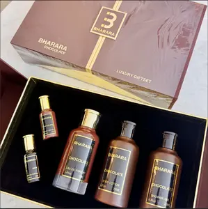 Bharara King 5 PCS Gift Set 3.4oz EDP Spray 0.34oz x 2 EDP Spray 3.4oz A/S 3.4oz B/L for Men Vanilla Scented