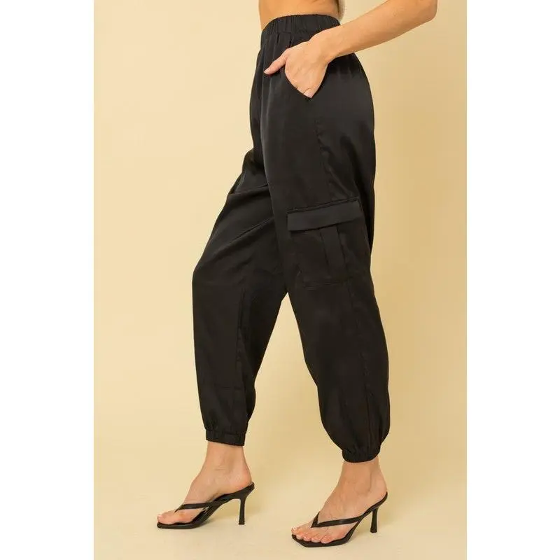 Satin Cargo Joggers Satin Cargo Joggers